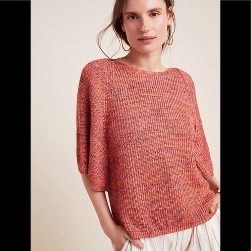 Anthropologie Space-Dyed Knit Pullover Size Small Like New
